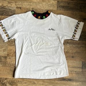 Vintage collar print T-shirt